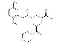 (3S*,5R*)-1-[(2,5-dimethylphenyl)acetyl]-5-(4-morpholinylcarbonyl)-3-piperidinecarboxylic acid