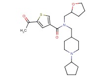5-acetyl-N-[(1-cyclopentyl-4-piperidinyl)methyl]-N-(tetrahydro-2-furanylmethyl)-3-thiophenecarboxamide