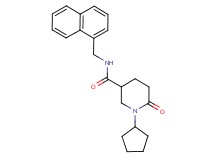 1-cyclopentyl-N-(1-naphthylmethyl)-6-oxo-3-piperidinecarboxamide