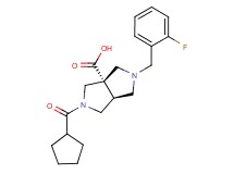 (3aS*,6aS*)-2-(cyclopentylcarbonyl)-5-(2-fluorobenzyl)hexahydropyrrolo[3,4-c]pyrrole-3a(1H)-carboxylic acid