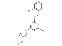 {1-[({6-amino-2-[(2-methylbenzyl)thio]pyrimidin-4-yl}amino)methyl]cyclopropyl}methanol