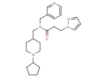 N-[(1-cyclopentyl-4-piperidinyl)methyl]-3-(1H-pyrazol-1-yl)-N-(3-pyridinylmethyl)propanamide