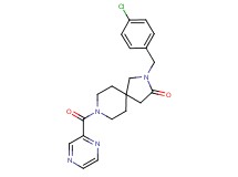 2-(4-chlorobenzyl)-8-(2-pyrazinylcarbonyl)-2,8-diazaspiro[4.5]decan-3-one