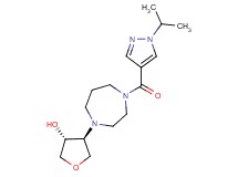 (3R*,4S*)-4-{4-[(1-isopropyl-1H-pyrazol-4-yl)carbonyl]-1,4-diazepan-1-yl}tetrahydro-3-furanol