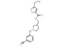 N-{[1-(3-cyanobenzyl)pyrrolidin-3-yl]methyl}-3-ethylisoxazole-5-carboxamide