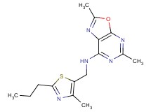 2,5-dimethyl-N-[(4-methyl-2-propyl-1,3-thiazol-5-yl)methyl][1,3]oxazolo[5,4-d]pyrimidin-7-amine