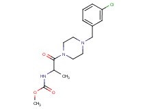 methyl {2-[4-(3-chlorobenzyl)-1-piperazinyl]-1-methyl-2-oxoethyl}carbamate