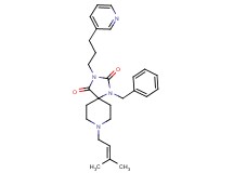 1-benzyl-8-(3-methyl-2-buten-1-yl)-3-[3-(3-pyridinyl)propyl]-1,3,8-triazaspiro[4.5]decane-2,4-dione