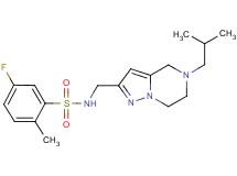 5-fluoro-N-[(5-isobutyl-4,5,6,7-tetrahydropyrazolo[1,5-a]pyrazin-2-yl)methyl]-2-methylbenzenesulfonamide