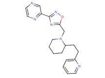 2-[5-({2-[2-(2-pyridinyl)ethyl]-1-piperidinyl}methyl)-1,2,4-oxadiazol-3-yl]pyrazine