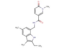 N-[(2-ethyl-3,5-dimethyl-1H-indol-7-yl)methyl]-1-methyl-6-oxo-1,6-dihydropyridine-3-carboxamide