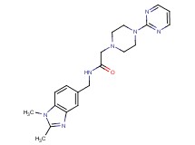 N-[(1,2-dimethyl-1H-benzimidazol-5-yl)methyl]-2-[4-(2-pyrimidinyl)-1-piperazinyl]acetamide