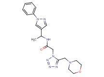 2-[5-(4-morpholinylmethyl)-1H-tetrazol-1-yl]-N-[1-(1-phenyl-1H-pyrazol-4-yl)ethyl]acetamide