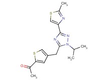1-(4-{[1-isopropyl-3-(2-methyl-1,3-thiazol-4-yl)-1H-1,2,4-triazol-5-yl]methyl}-2-thienyl)ethanone
