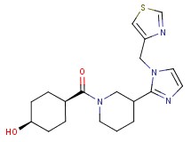cis-4-({3-[1-(1,3-thiazol-4-ylmethyl)-1H-imidazol-2-yl]piperidin-1-yl}carbonyl)cyclohexanol