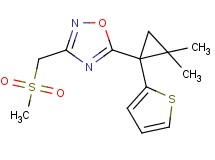 5-[2,2-dimethyl-1-(2-thienyl)cyclopropyl]-3-[(methylsulfonyl)methyl]-1,2,4-oxadiazole