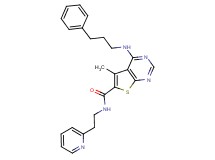 5-methyl-4-[(3-phenylpropyl)amino]-N-[2-(2-pyridinyl)ethyl]thieno[2,3-d]pyrimidine-6-carboxamide