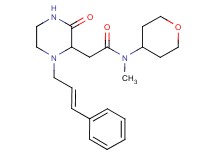 N-methyl-2-{3-oxo-1-[(2E)-3-phenyl-2-propen-1-yl]-2-piperazinyl}-N-(tetrahydro-2H-pyran-4-yl)acetamide