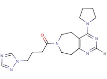 4-pyrrolidin-1-yl-7-[4-(1H-1,2,4-triazol-1-yl)butanoyl]-6,7,8,9-tetrahydro-5H-pyrimido[4,5-d]azepine