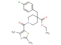 ethyl 4-(4-chlorobenzyl)-1-[(2,4-dimethyl-1,3-thiazol-5-yl)carbonyl]-4-piperidinecarboxylate