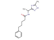N-[1-(5-methyl-1H-1,2,4-triazol-3-yl)ethyl]-5-phenylpentanamide