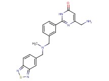 6-(aminomethyl)-2-(3-{[(2,1,3-benzothiadiazol-5-ylmethyl)(methyl)amino]methyl}phenyl)-4(3H)-pyrimidinone trifluoroacetate