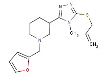 3-[5-(allylthio)-4-methyl-4H-1,2,4-triazol-3-yl]-1-(2-furylmethyl)piperidine