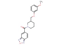 5-({3-[(3-methoxyphenoxy)methyl]-1-piperidinyl}carbonyl)-2,1,3-benzoxadiazole