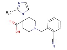 1-(2-cyanobenzyl)-4-(2-methyl-1H-imidazol-1-yl)piperidine-4-carboxylic acid