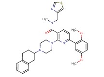 6-(2,5-dimethoxyphenyl)-N-methyl-2-[4-(1,2,3,4-tetrahydro-2-naphthalenyl)-1-piperazinyl]-N-(1,3-thiazol-4-ylmethyl)nicotinamide