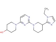1-{2-[3-(1-ethyl-1H-imidazol-2-yl)piperidin-1-yl]pyrimidin-4-yl}piperidin-4-ol