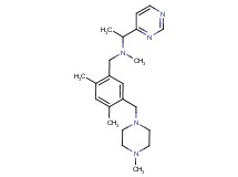 N-{2,4-dimethyl-5-[(4-methylpiperazin-1-yl)methyl]benzyl}-N-methyl-1-pyrimidin-4-ylethanamine