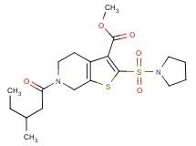 methyl 6-(3-methylpentanoyl)-2-(1-pyrrolidinylsulfonyl)-4,5,6,7-tetrahydrothieno[2,3-c]pyridine-3-carboxylate