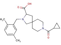 8-(cyclopropylcarbonyl)-2-(2,5-dimethylbenzyl)-2,8-diazaspiro[4.5]decane-3-carboxylic acid
