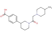 4-{1-[(4-methylpiperidin-1-yl)acetyl]piperidin-3-yl}benzoic acid