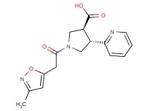 (3S*,4S*)-1-[(3-methylisoxazol-5-yl)acetyl]-4-pyridin-2-ylpyrrolidine-3-carboxylic acid