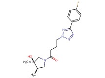 (3R*,4R*)-1-{4-[5-(4-fluorophenyl)-2H-tetrazol-2-yl]butanoyl}-3,4-dimethylpyrrolidin-3-ol