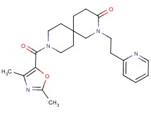 9-[(2,4-dimethyl-1,3-oxazol-5-yl)carbonyl]-2-(2-pyridin-2-ylethyl)-2,9-diazaspiro[5.5]undecan-3-one