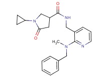 N-({2-[benzyl(methyl)amino]-3-pyridinyl}methyl)-1-cyclopropyl-5-oxo-3-pyrrolidinecarboxamide