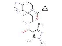5-(cyclopropylcarbonyl)-1'-[(1,3,5-trimethyl-1H-pyrazol-4-yl)carbonyl]-1,5,6,7-tetrahydrospiro[imidazo[4,5-c]pyridine-4,4'-piperidine]