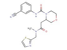 N-(3-cyanophenyl)-3-{2-[methyl(1,3-thiazol-2-ylmethyl)amino]-2-oxoethyl}-4-morpholinecarboxamide