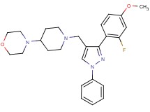 4-(1-{[3-(2-fluoro-4-methoxyphenyl)-1-phenyl-1H-pyrazol-4-yl]methyl}-4-piperidinyl)morpholine