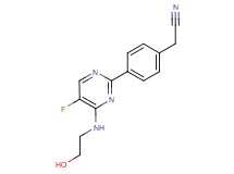 (4-{5-fluoro-4-[(2-hydroxyethyl)amino]pyrimidin-2-yl}phenyl)acetonitrile