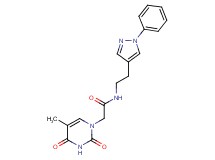 2-(5-methyl-2,4-dioxo-3,4-dihydropyrimidin-1(2H)-yl)-N-[2-(1-phenyl-1H-pyrazol-4-yl)ethyl]acetamide