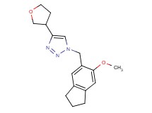 1-[(6-methoxy-2,3-dihydro-1H-inden-5-yl)methyl]-4-(tetrahydrofuran-3-yl)-1H-1,2,3-triazole