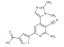 5-[6-amino-5-cyano-4-(1,2-dimethyl-1H-imidazol-5-yl)pyridin-2-yl]thiophene-3-carboxylic acid