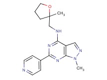 1-methyl-N-[(2-methyltetrahydro-2-furanyl)methyl]-6-(4-pyridinyl)-1H-pyrazolo[3,4-d]pyrimidin-4-amine