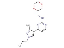 N-(1,4-dioxan-2-ylmethyl)-4-(3-methyl-1-propyl-1H-pyrazol-4-yl)-2-pyrimidinamine