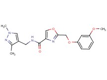 N-[(1,3-dimethyl-1H-pyrazol-4-yl)methyl]-2-[(3-methoxyphenoxy)methyl]-1,3-oxazole-4-carboxamide