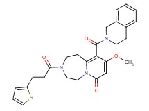 10-(3,4-dihydro-2(1H)-isoquinolinylcarbonyl)-9-methoxy-3-[3-(2-thienyl)propanoyl]-2,3,4,5-tetrahydropyrido[1,2-d][1,4]diazepin-7(1H)-one